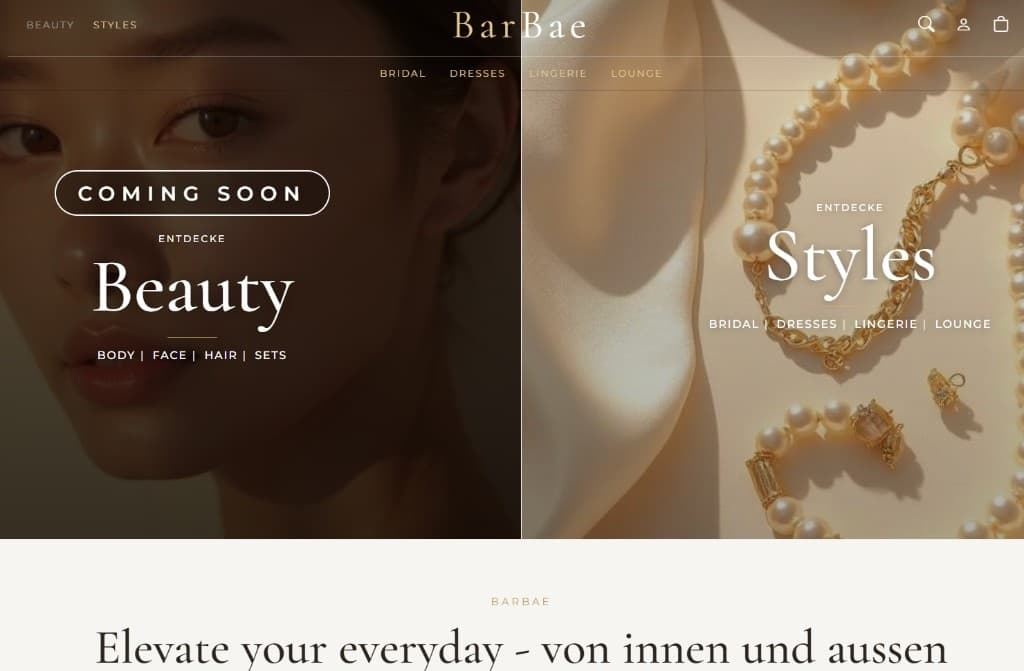 BarBae – Onlineshop mit Admin & Verkaufssystem