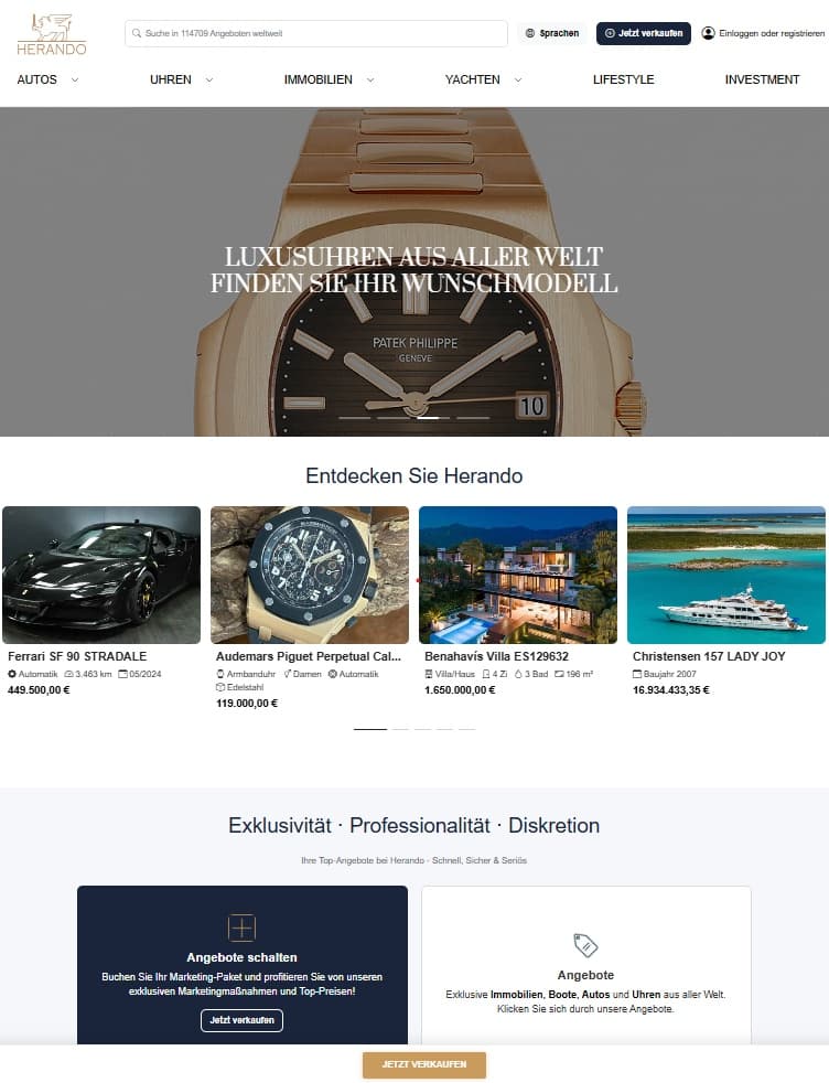 Herando – CRM & Admin für den Luxusvertrieb